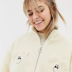 Lazy Oaf Teddy Bear Fleece Jacket Small